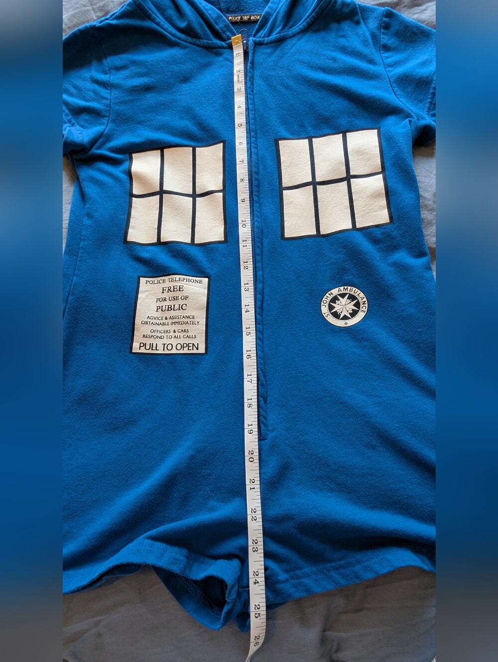 Blue TARDIS Inspired Hooded Romper - Doctor Who - Picture 5 of 10